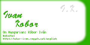 ivan kobor business card